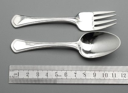 Tiffany Sterling Silver Christening Spoon and Fork - Suitable for toddler